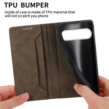 DF-05 For Google Pixel 9 Wallet Phone Case Anti-Drop Leather Flip Cover