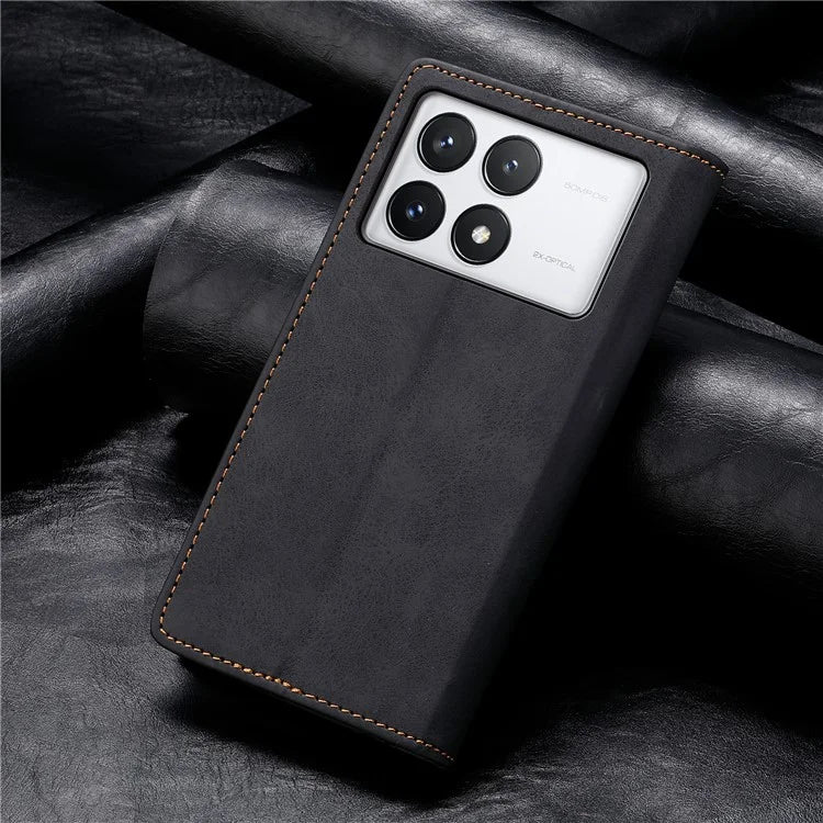 DF-05 For Xiaomi Poco X6 Pro 5G / Redmi K70E 5G Case RFID Blocking Leather Wallet Phone Cover