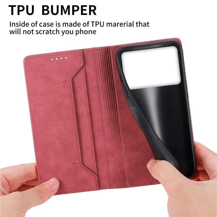 DF-05 For Xiaomi Poco X6 Pro 5G / Redmi K70E 5G Case RFID Blocking Leather Wallet Phone Cover