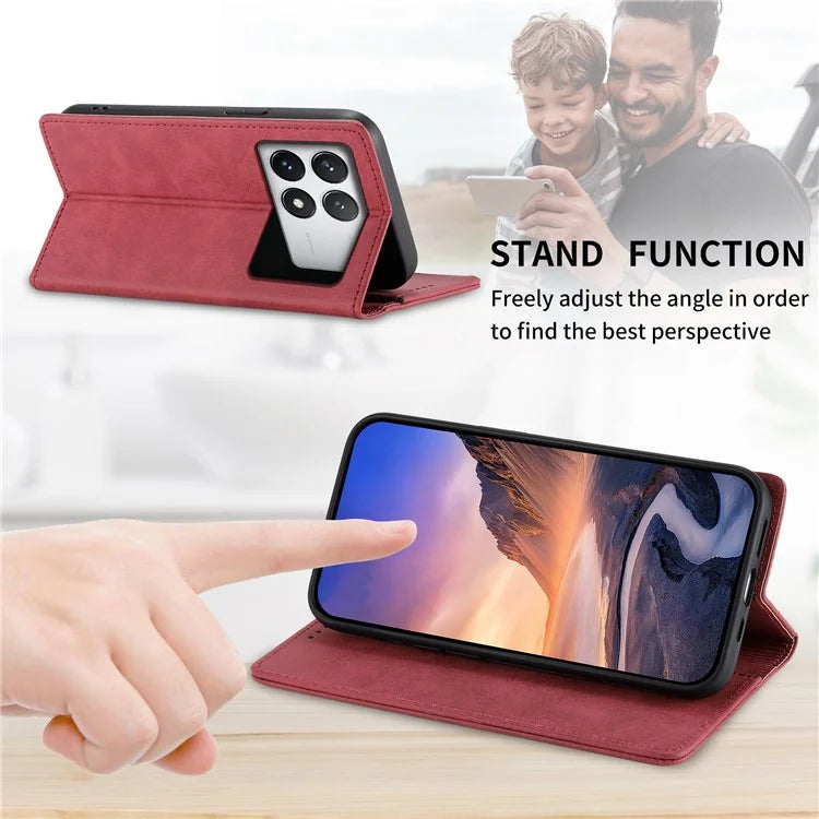 DF-05 For Xiaomi Poco X6 Pro 5G / Redmi K70E 5G Case RFID Blocking Leather Wallet Phone Cover
