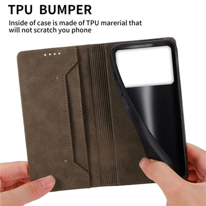 DF-05 For Xiaomi Poco X6 Pro 5G / Redmi K70E 5G Case RFID Blocking Leather Wallet Phone Cover