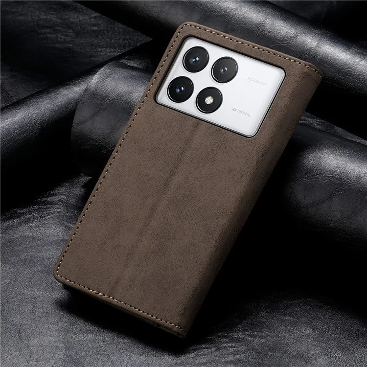 DF-05 For Xiaomi Poco X6 Pro 5G / Redmi K70E 5G Case RFID Blocking Leather Wallet Phone Cover