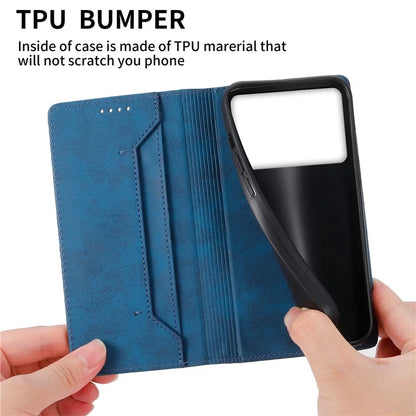 DF-05 For Xiaomi Poco X6 Pro 5G / Redmi K70E 5G Case RFID Blocking Leather Wallet Phone Cover