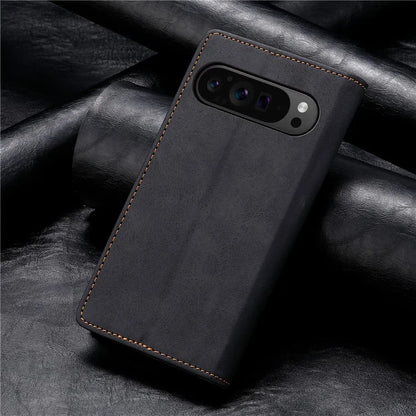 DF-05 For Google Pixel 9 Pro Wallet Case Anti-Scratch Leather Flip Phone Cover
