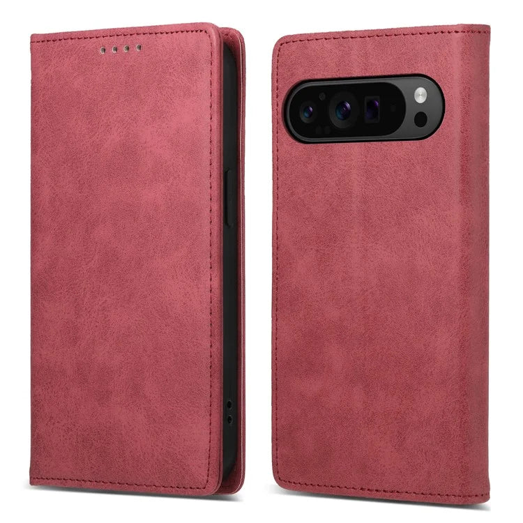 DF-05 For Google Pixel 9 Pro Wallet Case Anti-Scratch Leather Flip Phone Cover