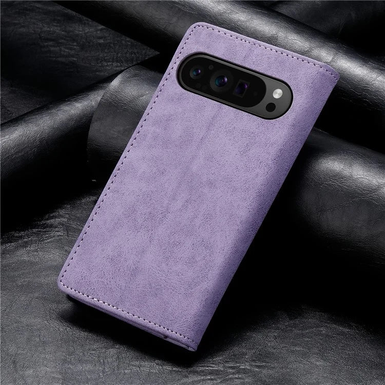 DF-05 For Google Pixel 9 Pro Wallet Case Anti-Scratch Leather Flip Phone Cover