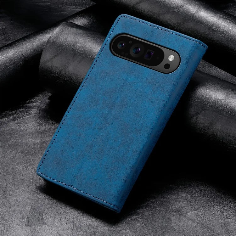 DF-05 For Google Pixel 9 Pro Wallet Case Anti-Scratch Leather Flip Phone Cover