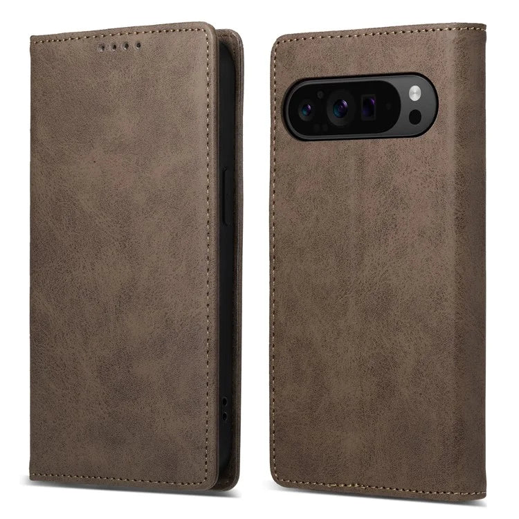 DF-05 For Google Pixel 9 Pro Wallet Case Anti-Scratch Leather Flip Phone Cover