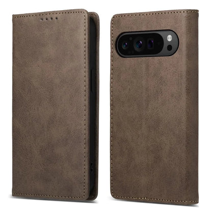 DF-05 For Google Pixel 9 Pro Wallet Case Anti-Scratch Leather Flip Phone Cover