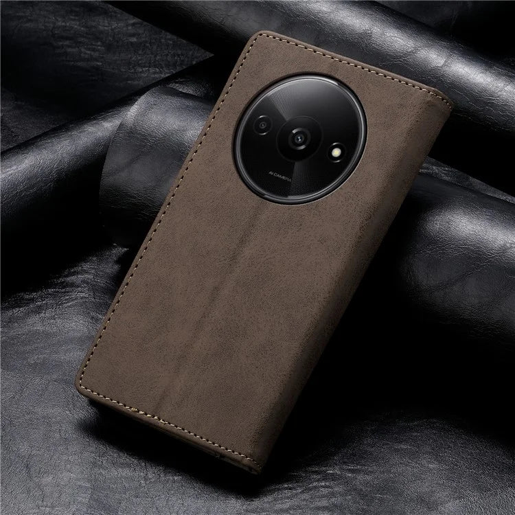 DF-05 For Xiaomi Redmi A3 Case Leather Wallet Phone Case with RFID Blocking