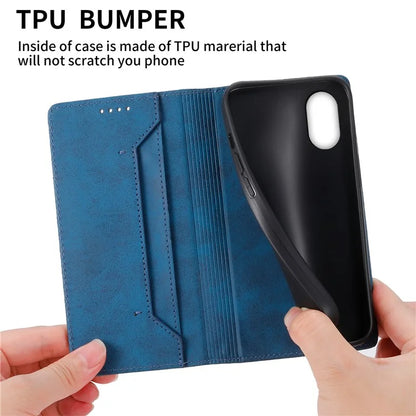 DF-05 For Samsung Galaxy Xcover 7 Leather Case Shockproof Wallet Phone Cover