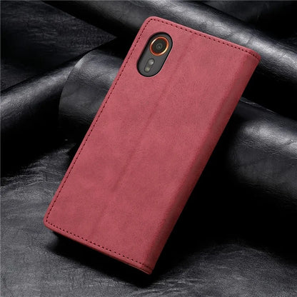 DF-05 For Samsung Galaxy Xcover 7 Leather Case Shockproof Wallet Phone Cover