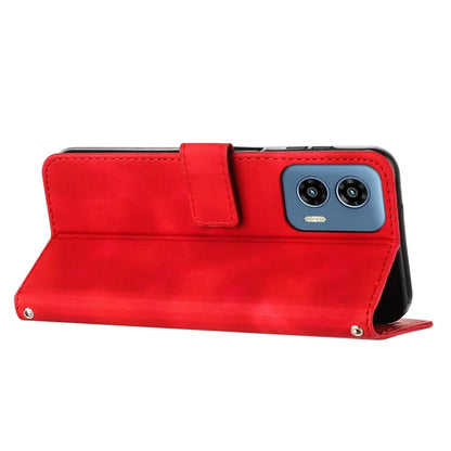 For Motorola Moto G34 5G Wallet Case Triangle Imprinted Shockproof Phone Cover