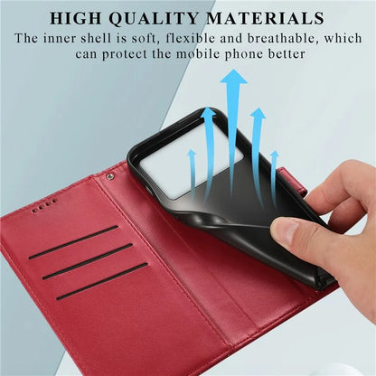 DF-06 For Xiaomi Poco X6 Pro 5G / Redmi K70E 5G Case Line Imprinted Leather Wallet Phone Cover