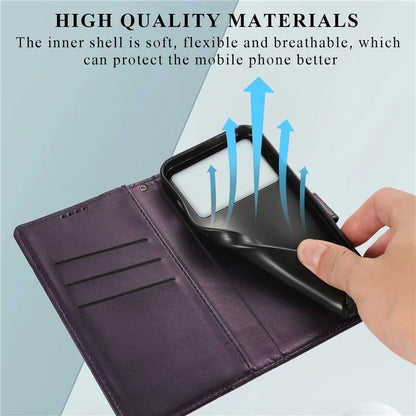DF-06 For Xiaomi Poco X6 Pro 5G / Redmi K70E 5G Case Line Imprinted Leather Wallet Phone Cover