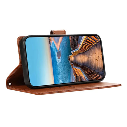 DF-06 For Samsung Galaxy Xcover 7 Case Line Imprinted PU Leather Wallet Phone Cover
