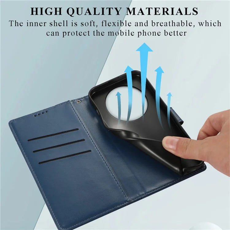 DF-06 For Xiaomi Redmi A3 Wallet Case Line Imprinted Flip Leather Phone Cover