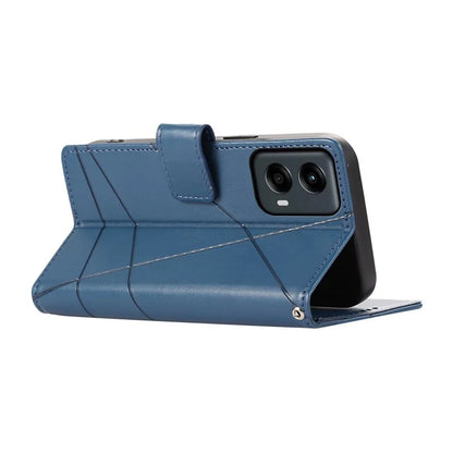 DF-06 For Motorola Moto G Stylus 5G (2024) Case PU Leather Line Imprinted Flip Phone Cover with Wallet