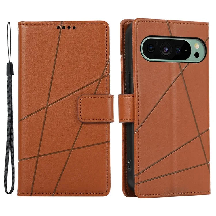 DF-06 For Motorola Moto G Stylus 5G (2024) Case PU Leather Line Imprinted Flip Phone Cover with Wallet