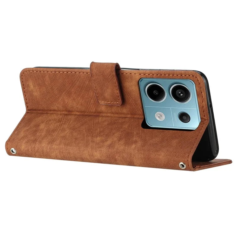 For Xiaomi Redmi Note 13 Pro 4G / Poco M6 Pro 4G Case Leather Skin Touch Feeling Phone Cover