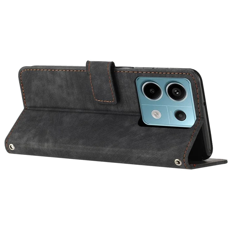 For Xiaomi Redmi Note 13 Pro 4G / Poco M6 Pro 4G Case Leather Skin Touch Feeling Phone Cover