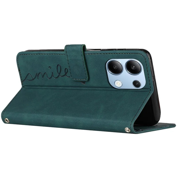 For Xiaomi Redmi Note 13 4G Case Handbag PU Leather Wallet Phone Cover