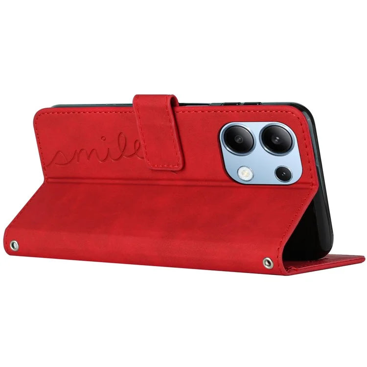 For Xiaomi Redmi Note 13 4G Case Handbag PU Leather Wallet Phone Cover