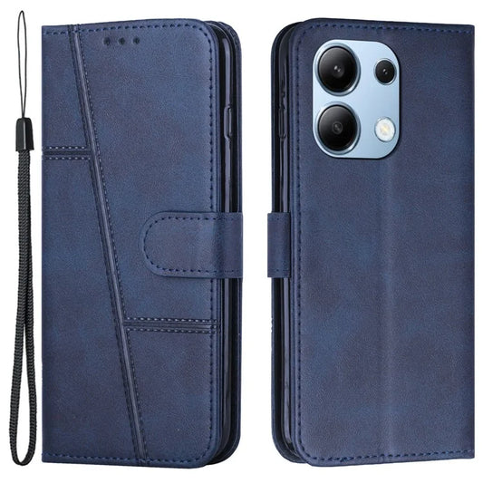 For Xiaomi Redmi Note 13 4G Case PU Leather+TPU Stand Magnetic Closure Shockproof Phone Cover