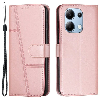 For Xiaomi Redmi Note 13 4G Case PU Leather+TPU Stand Magnetic Closure Shockproof Phone Cover