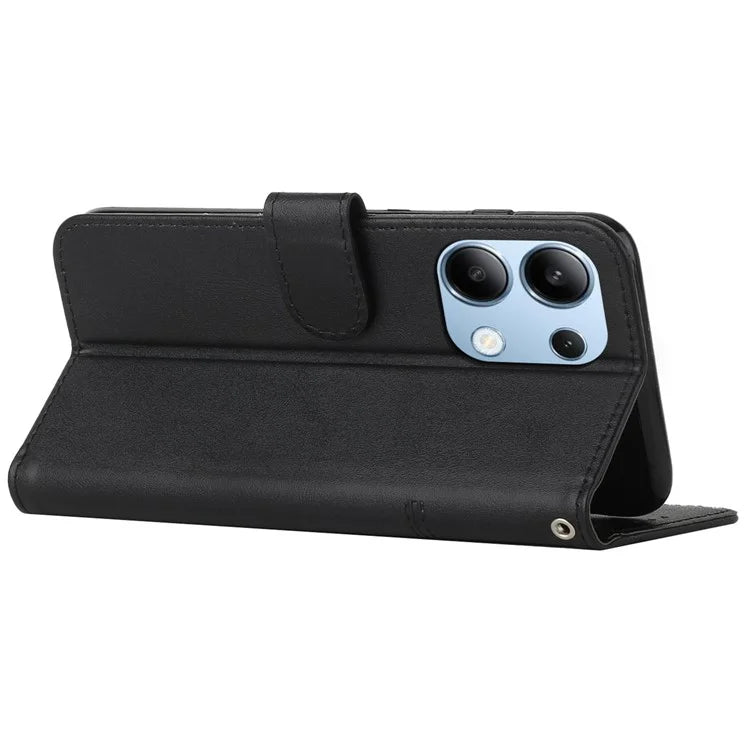 For Xiaomi Redmi Note 13 4G Case PU Leather+TPU Stand Magnetic Closure Shockproof Phone Cover