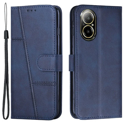 For Realme C67 4G Case Stitiching PU Leather Wallet Shockproof Phone Cover