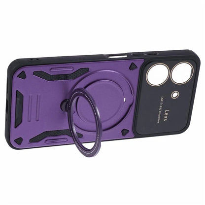 For Xiaomi Redmi 13C 4G / Poco C65 4G Kickstand Case PC+TPU Back Phone Cover Compatible with MagSafe