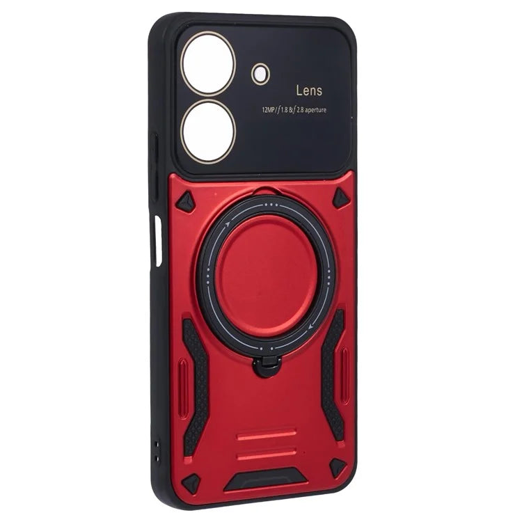 For Xiaomi Redmi 13C 4G / Poco C65 4G Kickstand Case PC+TPU Back Phone Cover Compatible with MagSafe