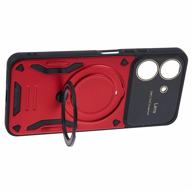 For Xiaomi Redmi 13C 4G / Poco C65 4G Kickstand Case PC+TPU Back Phone Cover Compatible with MagSafe