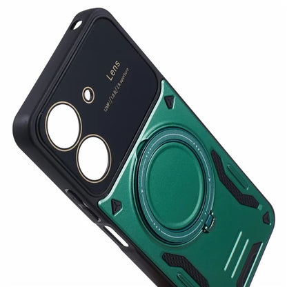 For Xiaomi Redmi 13C 4G / Poco C65 4G Kickstand Case PC+TPU Back Phone Cover Compatible with MagSafe