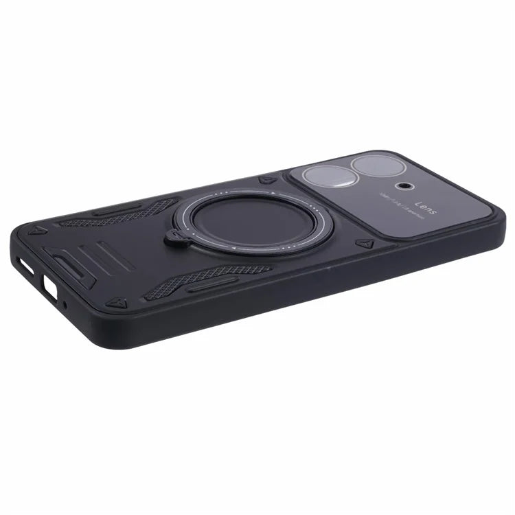 For Xiaomi Redmi 13C 4G / Poco C65 4G Kickstand Case PC+TPU Back Phone Cover Compatible with MagSafe