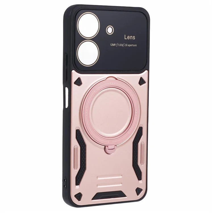 For Xiaomi Redmi 13C 4G / Poco C65 4G Kickstand Case PC+TPU Back Phone Cover Compatible with MagSafe