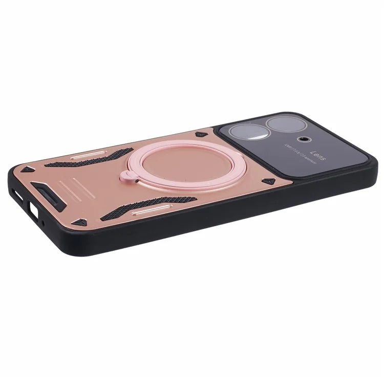 For Xiaomi Redmi 13C 4G / Poco C65 4G Kickstand Case PC+TPU Back Phone Cover Compatible with MagSafe