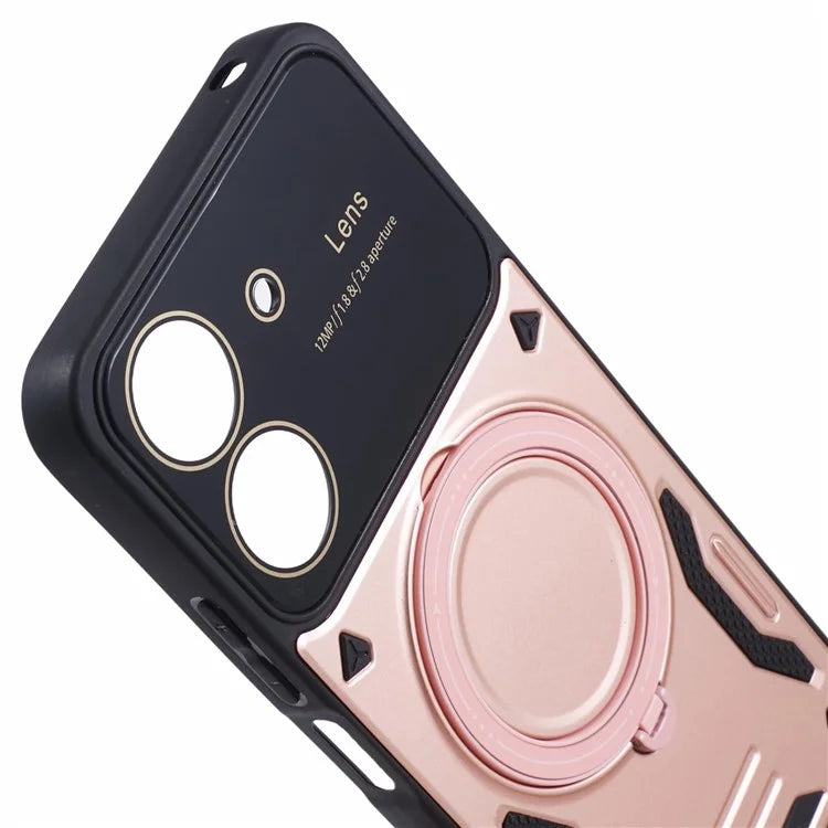 For Xiaomi Redmi 13C 4G / Poco C65 4G Kickstand Case PC+TPU Back Phone Cover Compatible with MagSafe