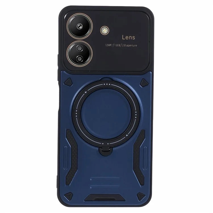 For Xiaomi Redmi 13C 4G / Poco C65 4G Kickstand Case PC+TPU Back Phone Cover Compatible with MagSafe