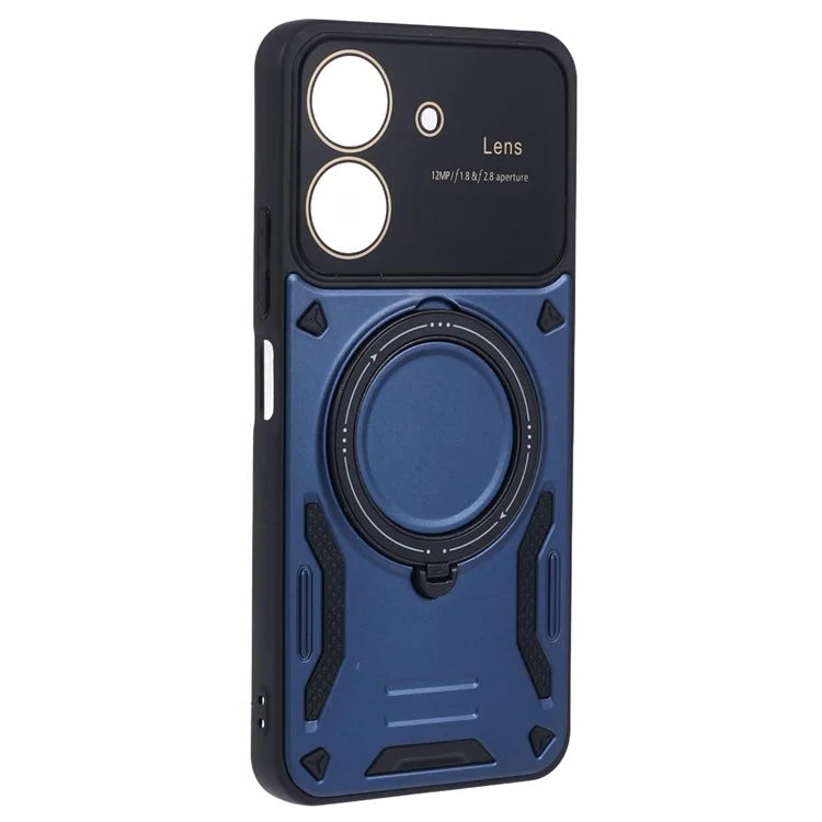 For Xiaomi Redmi 13C 4G / Poco C65 4G Kickstand Case PC+TPU Back Phone Cover Compatible with MagSafe