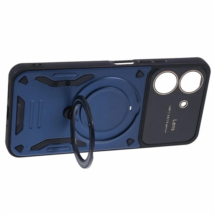 For Xiaomi Redmi 13C 4G / Poco C65 4G Kickstand Case PC+TPU Back Phone Cover Compatible with MagSafe