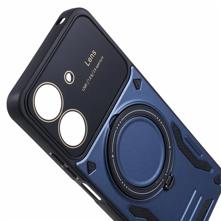 For Xiaomi Redmi 13C 4G / Poco C65 4G Kickstand Case PC+TPU Back Phone Cover Compatible with MagSafe