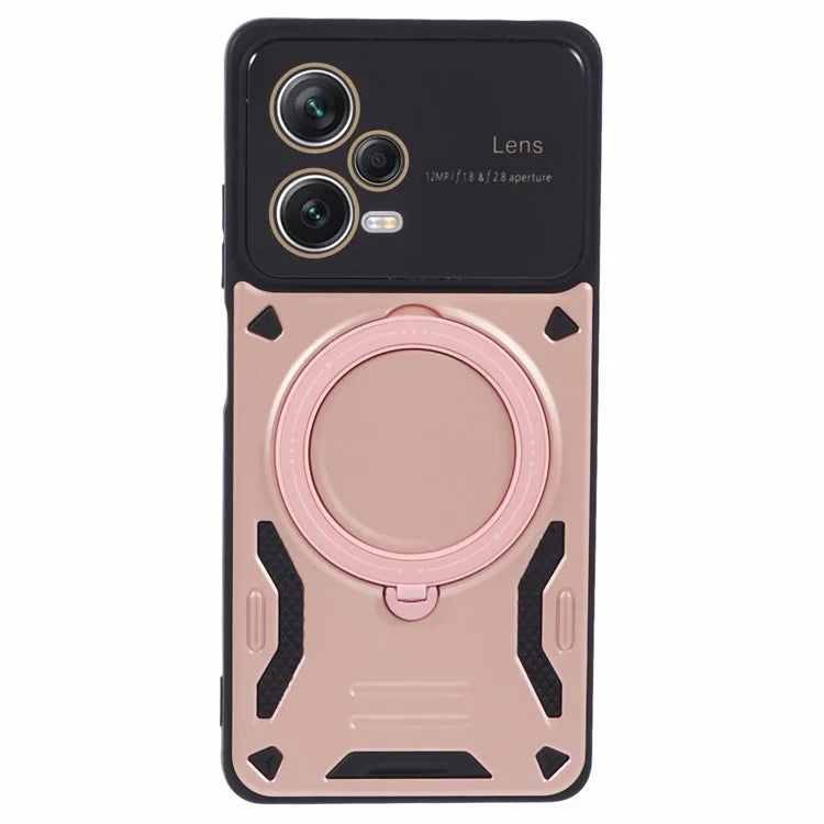 For Xiaomi Redmi Note 12 Pro+ 5G Case PC+TPU Kickstand Phone Cover Compatible with MagSafe
