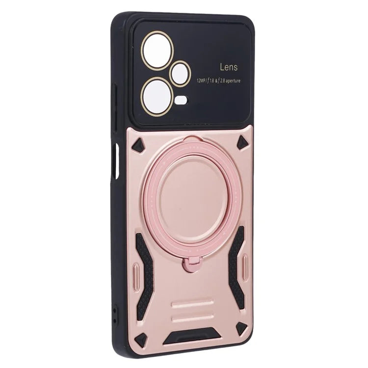 For Xiaomi Redmi Note 12 Pro+ 5G Case PC+TPU Kickstand Phone Cover Compatible with MagSafe