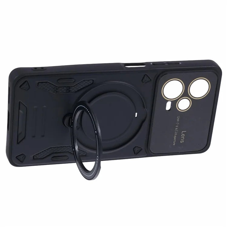 For Xiaomi Redmi Note 12 Pro+ 5G Case PC+TPU Kickstand Phone Cover Compatible with MagSafe