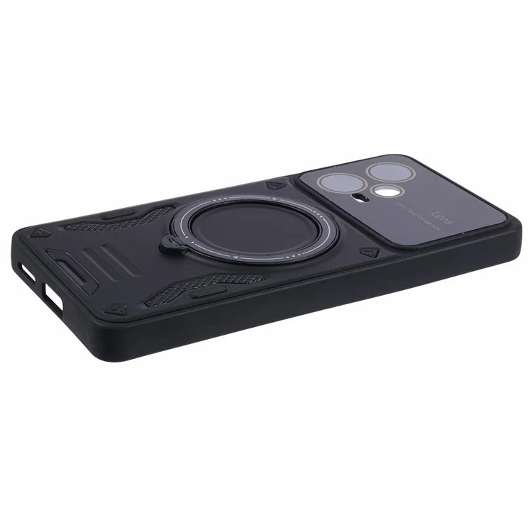 For Xiaomi Redmi Note 12 Pro+ 5G Case PC+TPU Kickstand Phone Cover Compatible with MagSafe