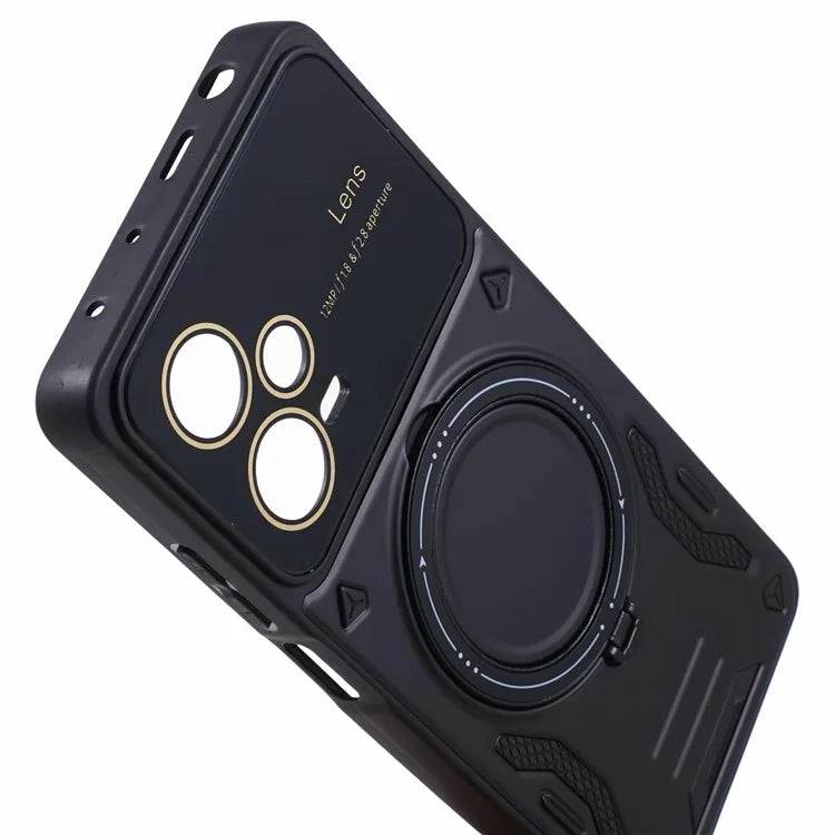 For Xiaomi Redmi Note 12 Pro+ 5G Case PC+TPU Kickstand Phone Cover Compatible with MagSafe