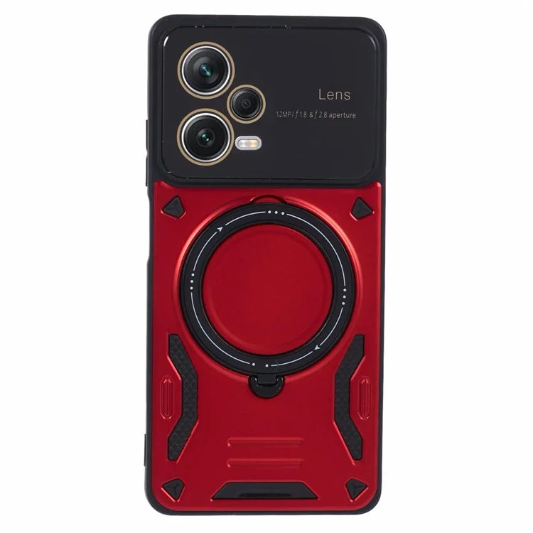 For Xiaomi Redmi Note 12 Pro+ 5G Case PC+TPU Kickstand Phone Cover Compatible with MagSafe