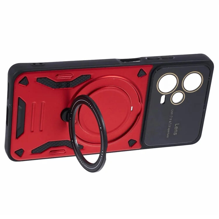For Xiaomi Redmi Note 12 Pro+ 5G Case PC+TPU Kickstand Phone Cover Compatible with MagSafe